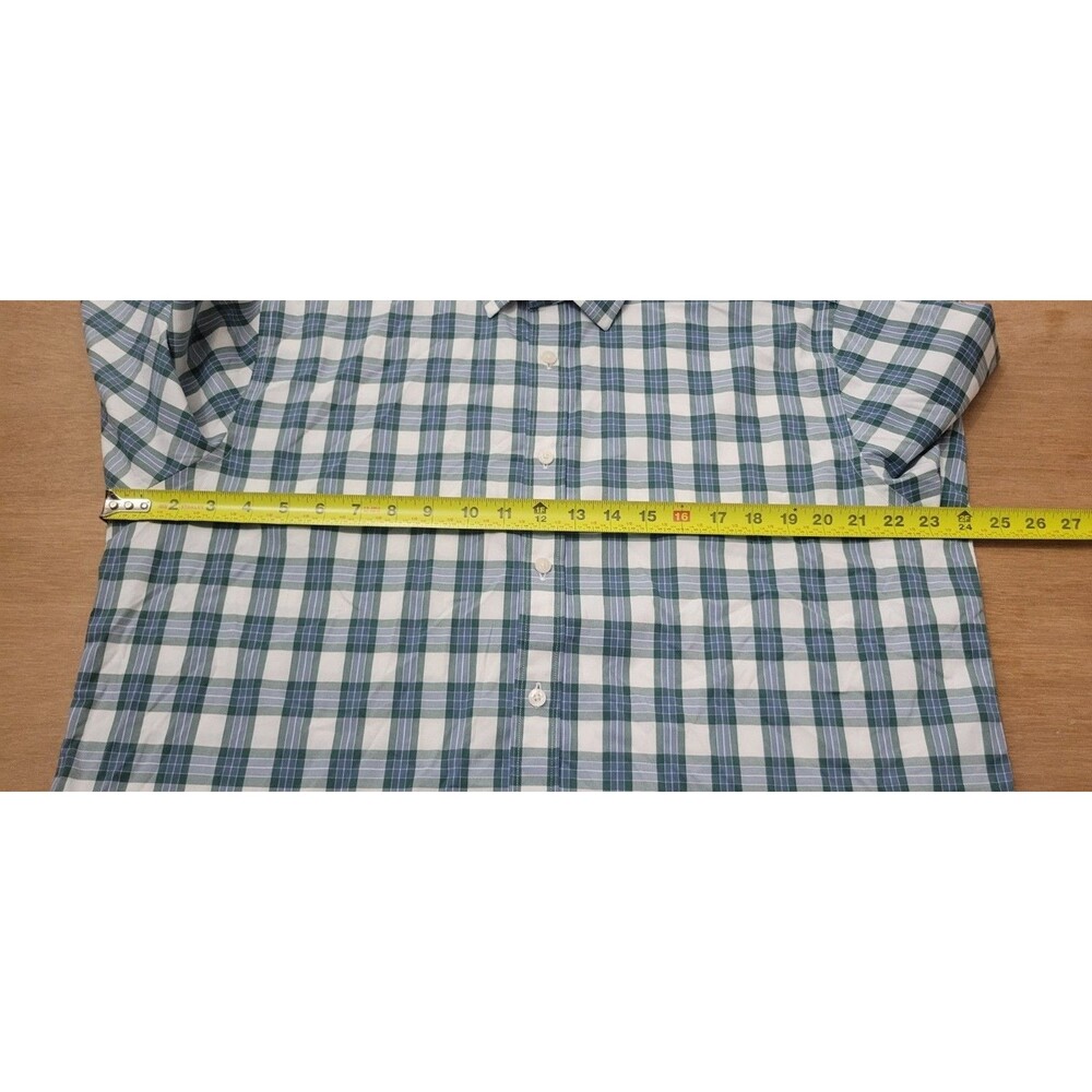 UNTUCKit Green Plaid Button Up Long Sleeve Shirt Size XL Men's Nylon Blend - Picture 6 of 9